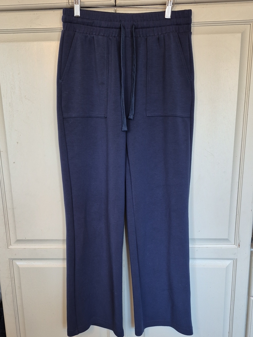 Women’s Navy Wide-Leg Drawstring Lounge Pants
